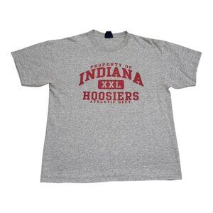 2000s AS Sports Indiana State Hoosiers Gray Cotton‎ Shirt Adult XL